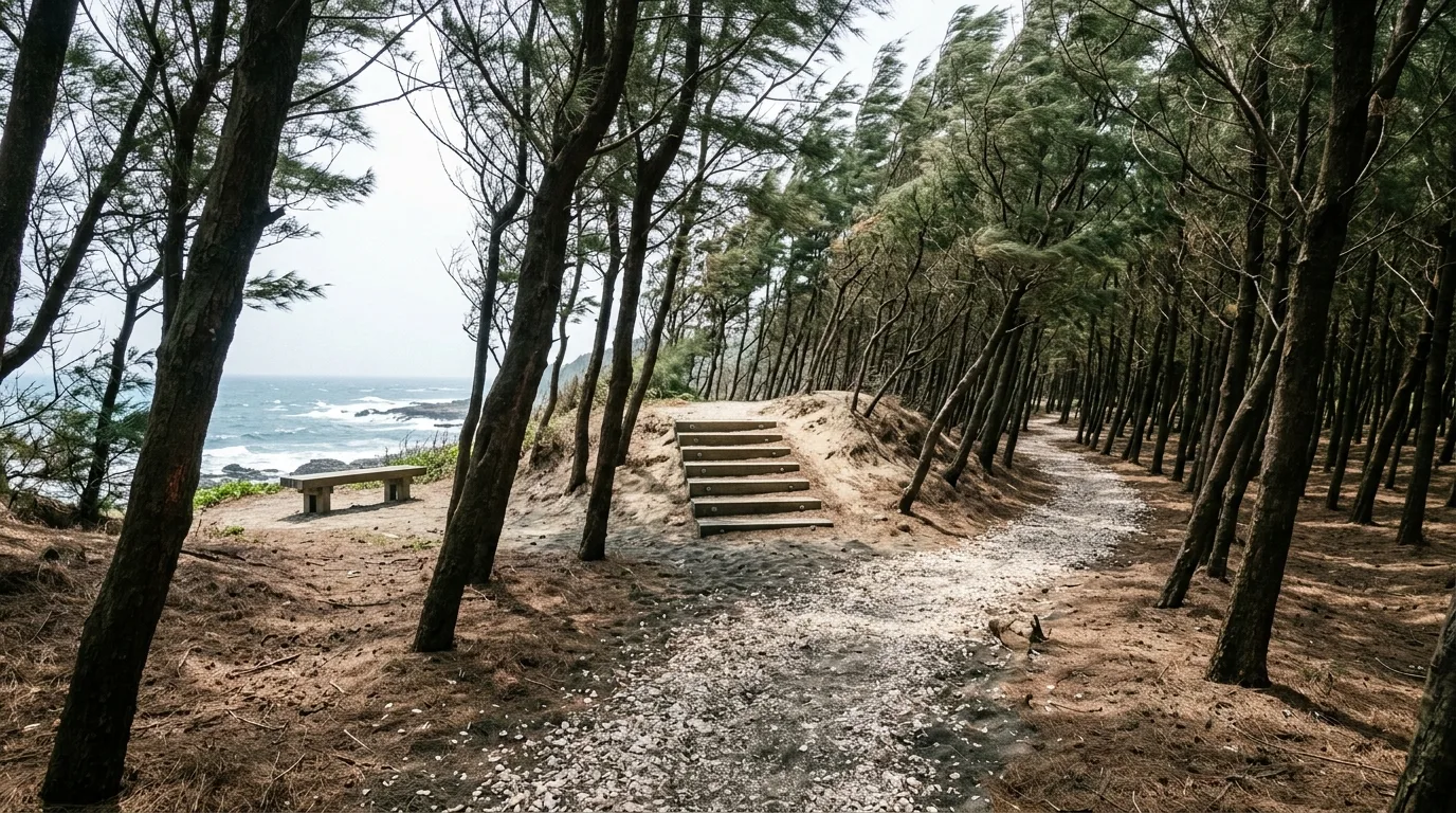 Coastal Windbreak Trail: Casuarina Belt and Sandy Pavement