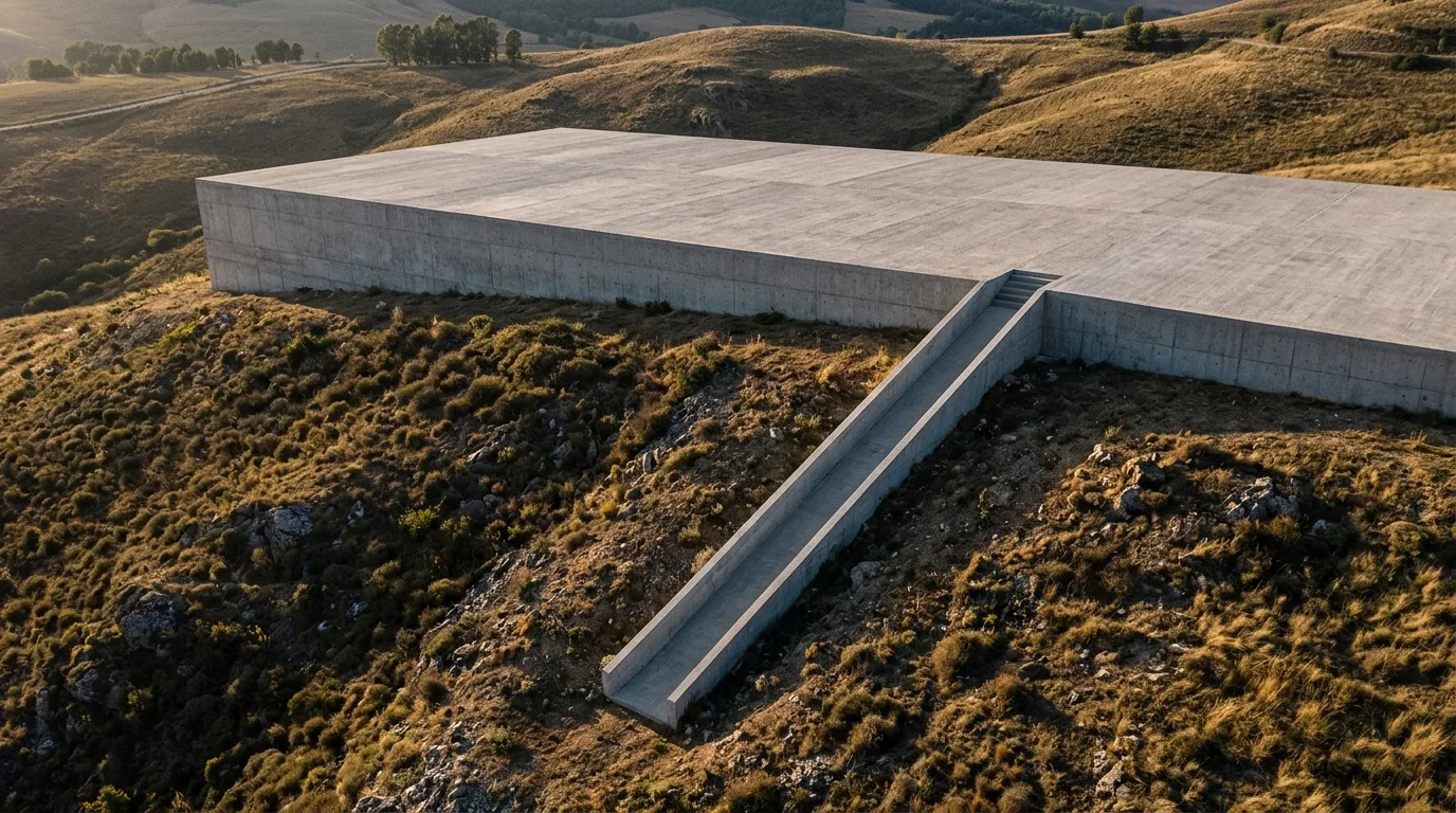 Artificial Platforms on Topography: Large-Scale Pedestals and Environmental Alignment