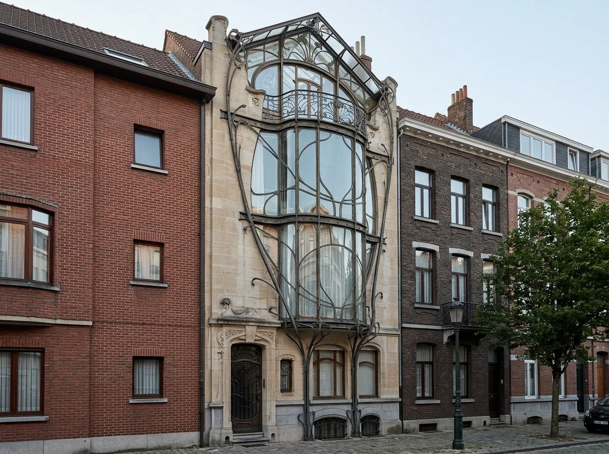 Brussels Style: Townhouses with Exposed Ironwork on the Facade