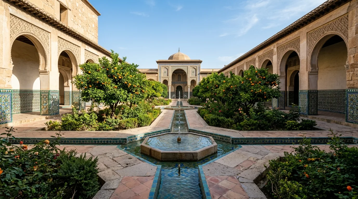 The Islamic Four-Part Garden: Water Channels, Shade, and Citrus