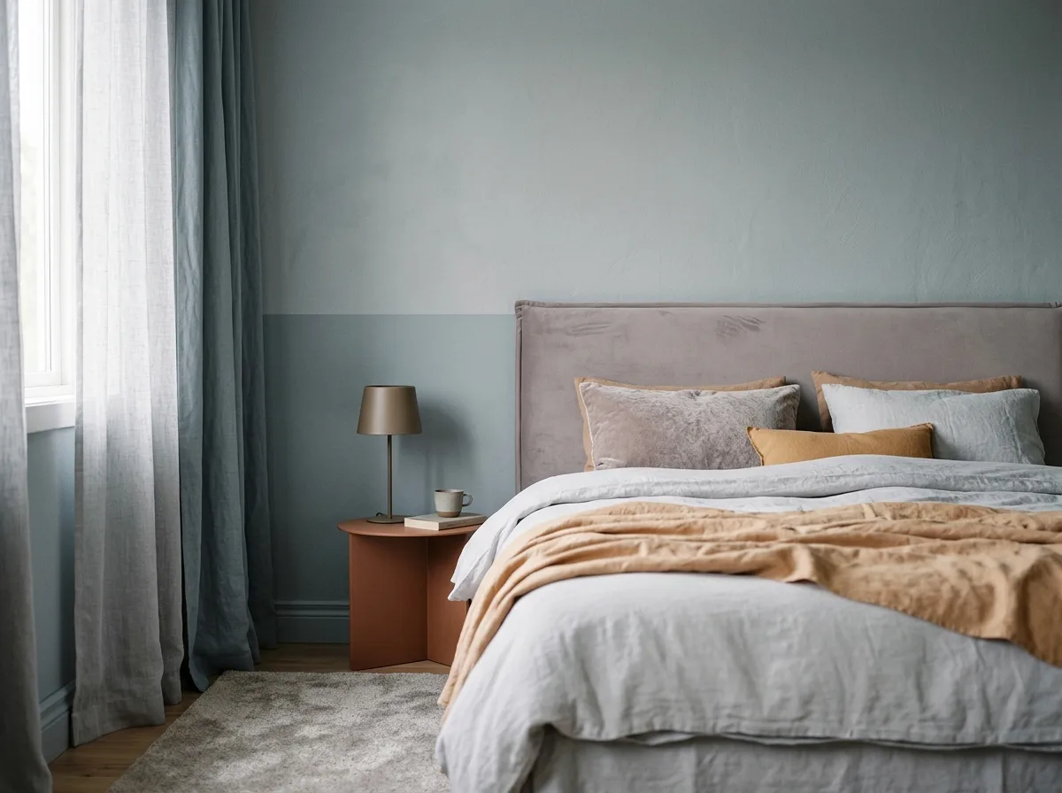 Morandi • Bedroom: The Boundary of Gray-Blue and Gray-Pink