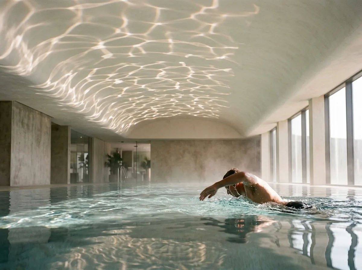 Water Surface Reflection on the Ceiling: Indirect Light from Indoor Water Features