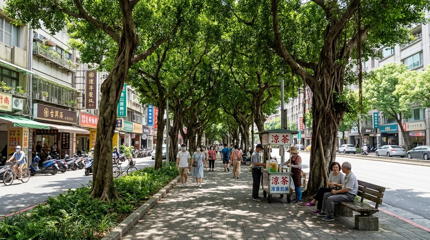 Boulevard: Pedestrian Shading with Continuous Tree Canopy Coverage