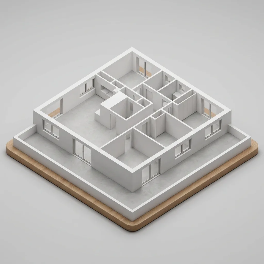 Quick 3D Preview from Rooftop Floor Plan