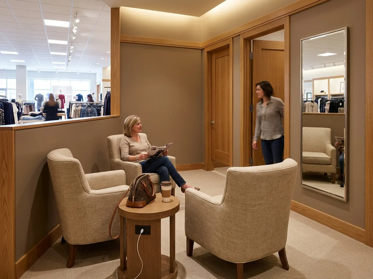 Waiting Outside the Fitting Room: Seating for Companions