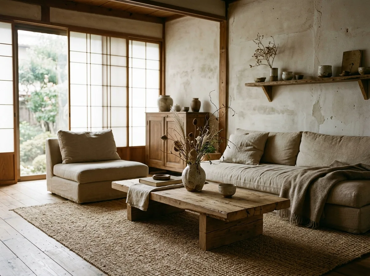 Japanese Wabi-Sabi Living Room
