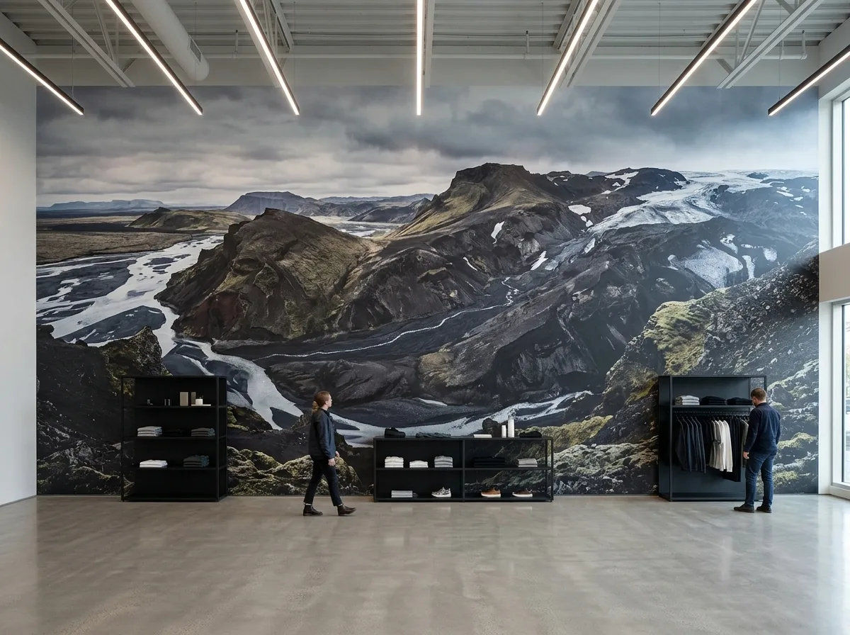 Image Walls in Flagship Stores: Wallpaper-like Imagery as Spatial Surface Layer