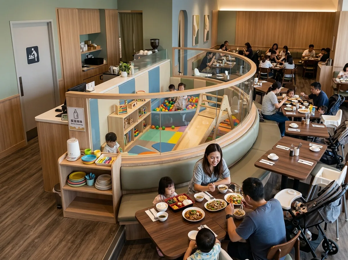 Parent-Child Restaurant: Play Area and Parental Sightlines