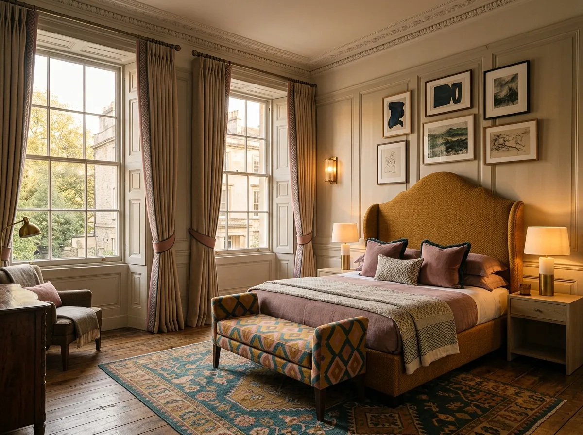 Historic Hotel Rooms: Old Windows, Contemporary Furniture & Textiles