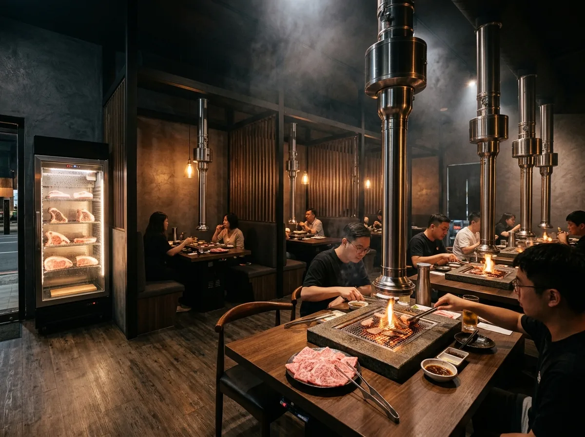 Yakiniku Restaurant: Smoke Hoods, Private Rooms, and Charcoal Grills