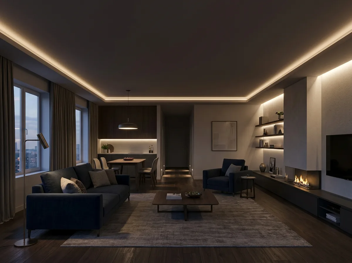 Lighting Redesign: Main Ceiling Light Changed to Six Distributed Sources