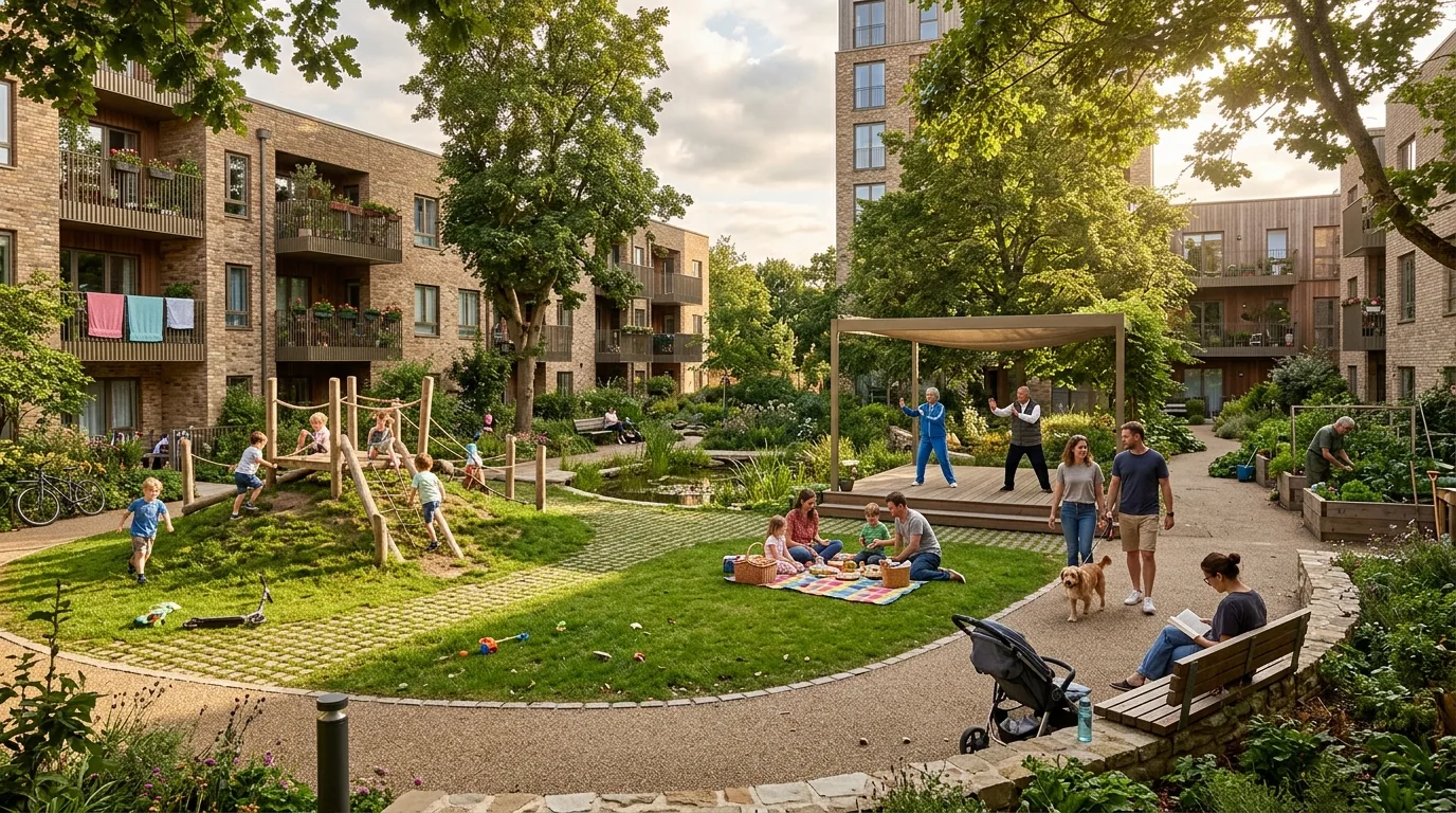 The Atrium in Use: Co-occurrence of Residents' Daily Lives