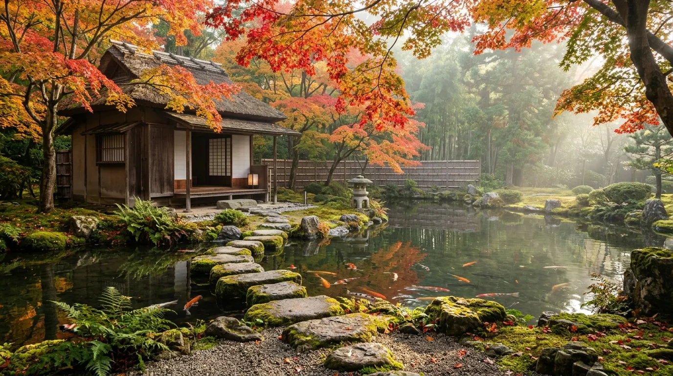 静寂の茶室：日本の禅庭園