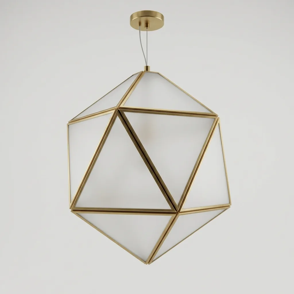 Geometric Frosted Glass Pendant Lamp