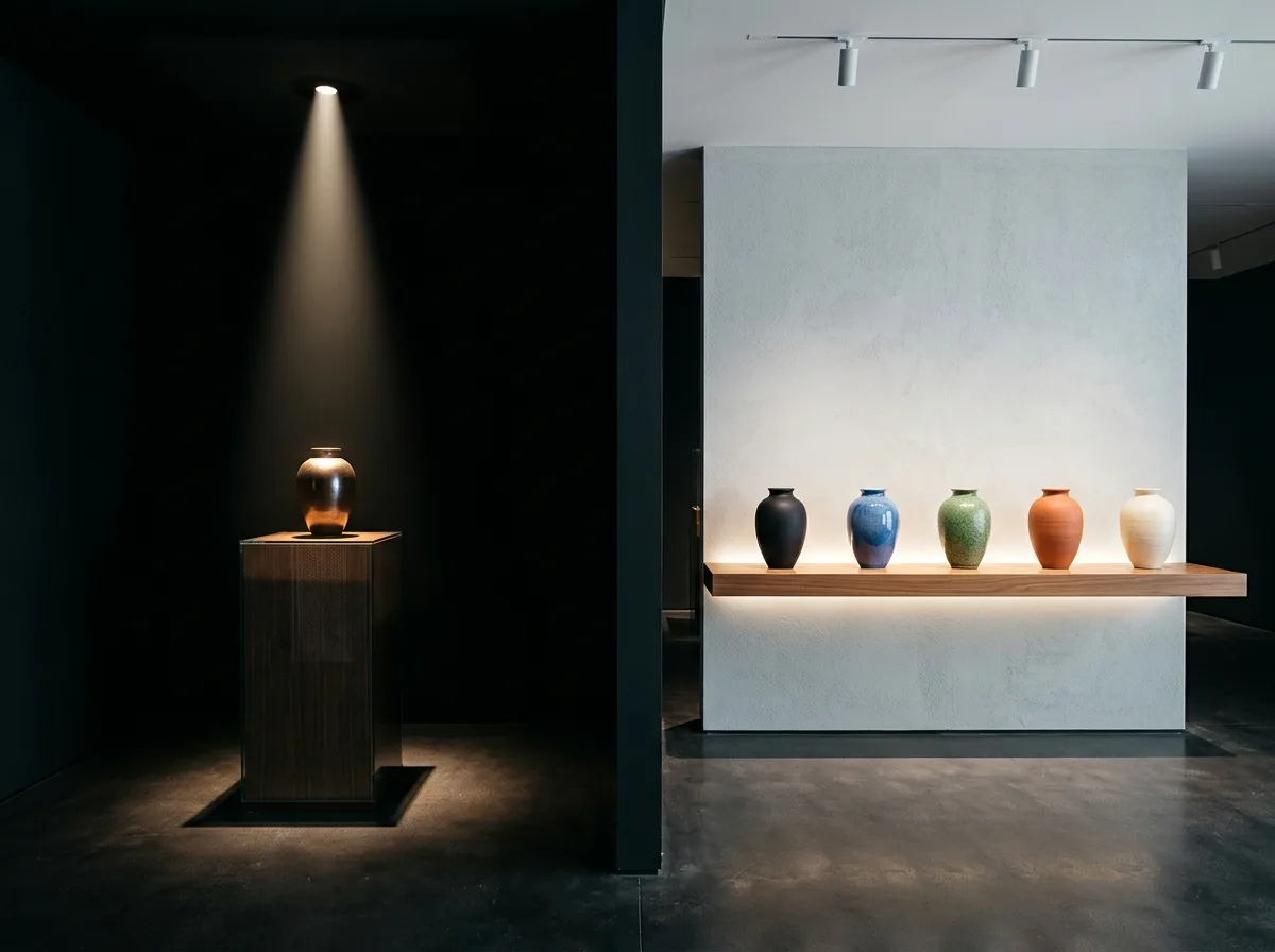 一点集中と並列比較：二つの展示方法