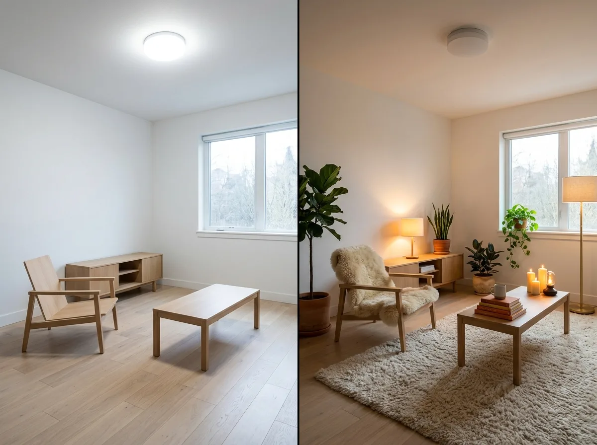 余白はあるが、空ではない：淡い色は冷たさではない