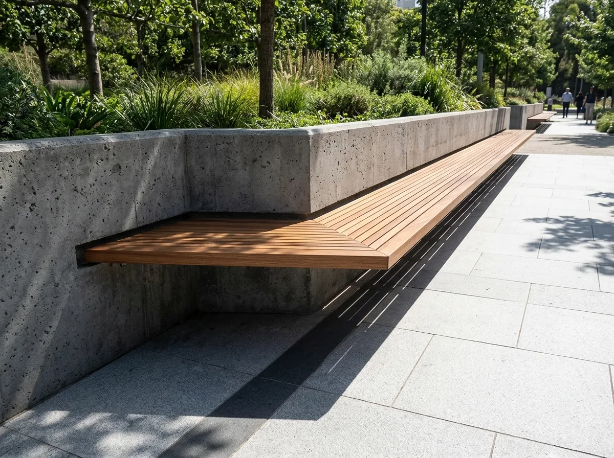 Cantilevered Floating Slab Seat: A Ground-Free Seating Surface