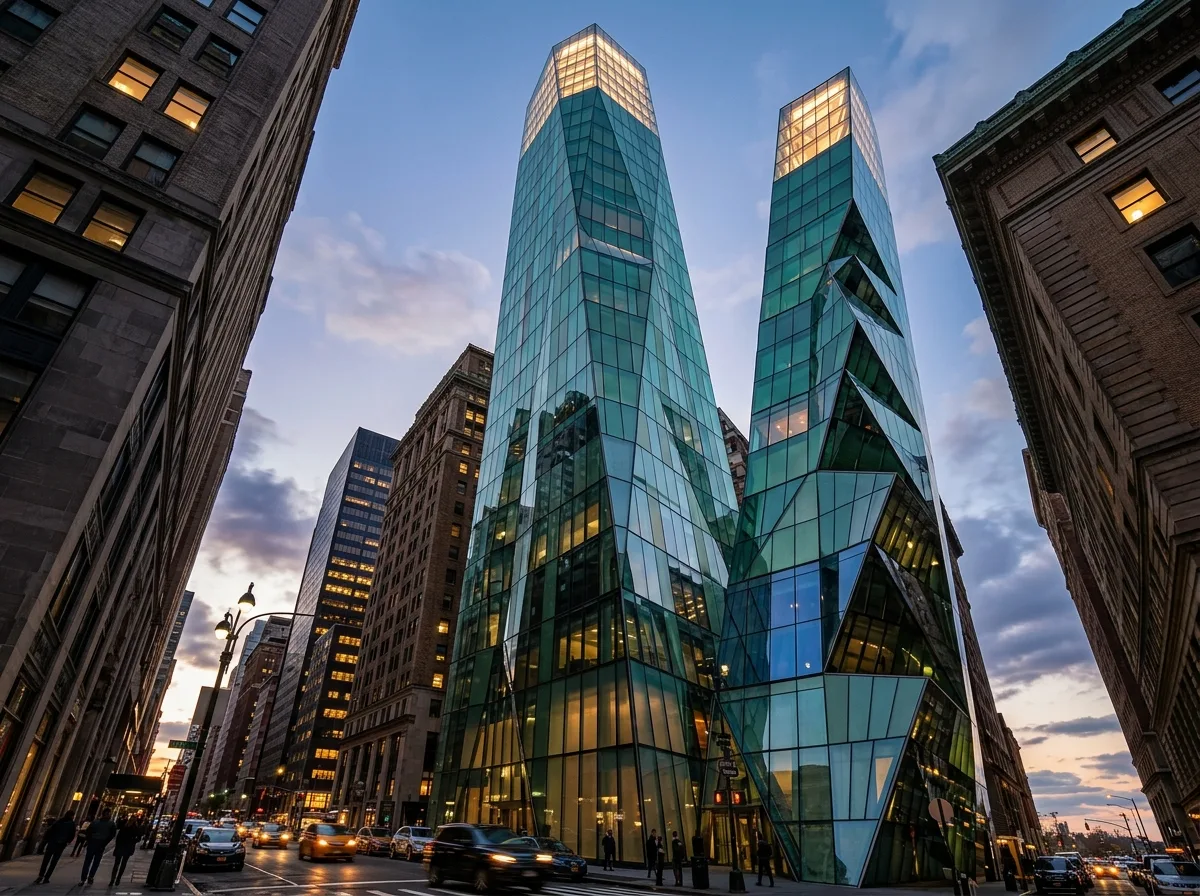 Facet Green Glass: A Prism Tower on a Narrow Site