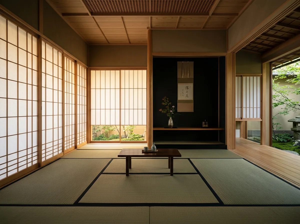 数寄屋の現代的解釈：格子・障子・露地