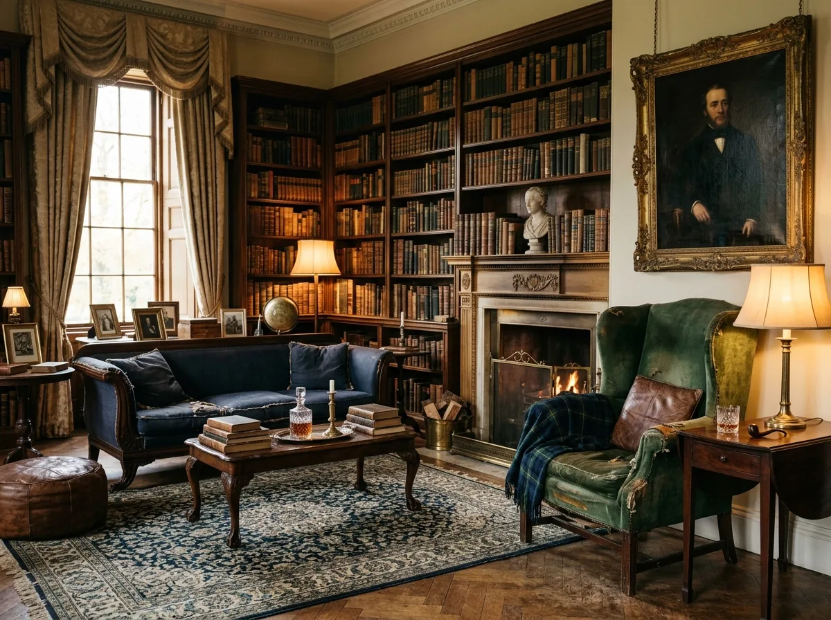 Old Money Living Room: Formality and Collection Accumulated Over Generations