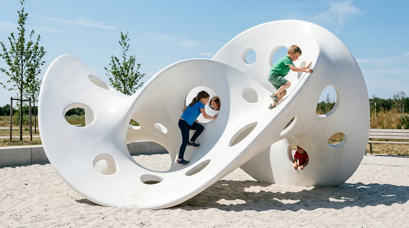 Acconci Studio | Klein Bottle Playground: Surfaces That Blur Inside and Out