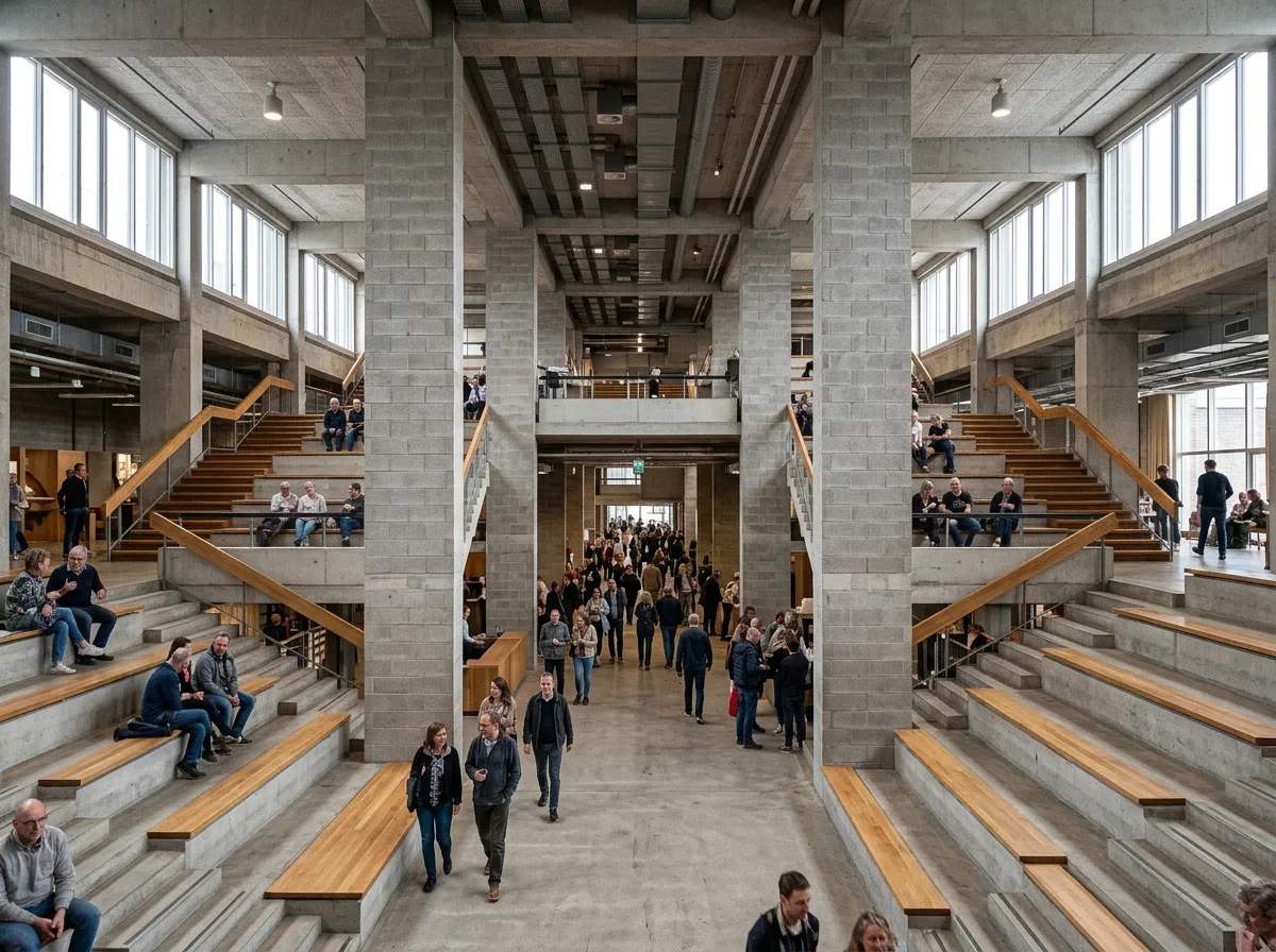 The Inner Street of the Concert Hall: Multi-level Terraces Around the Atrium
