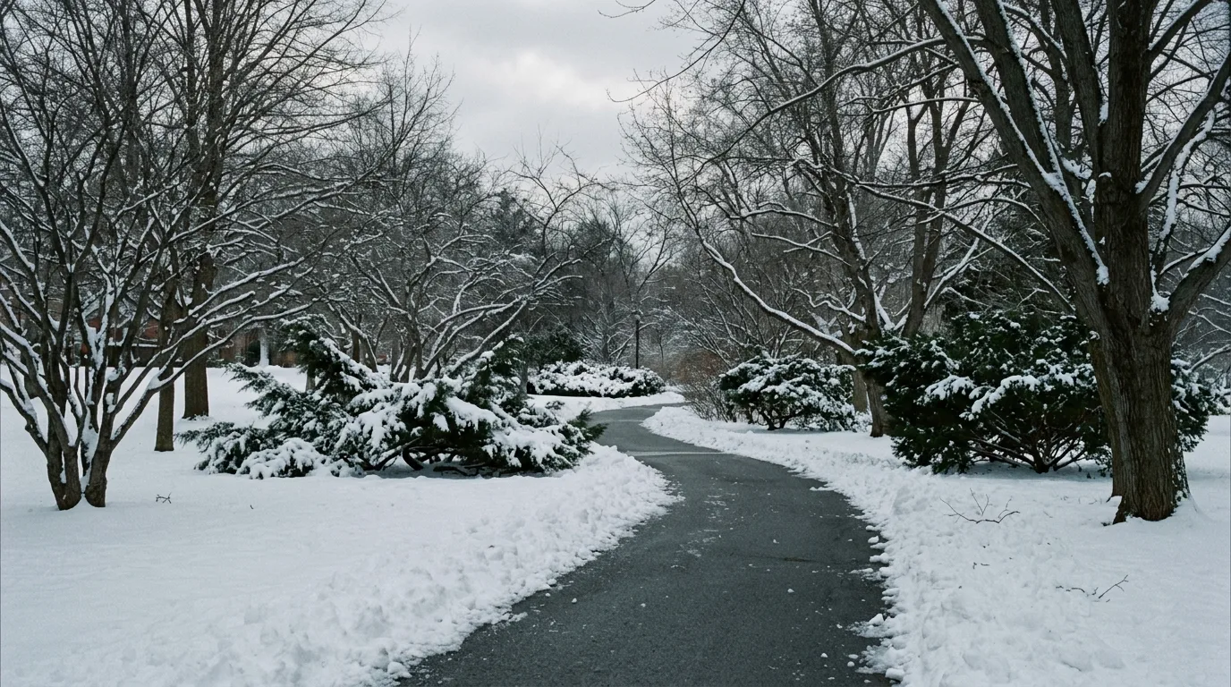雪后宁静公园