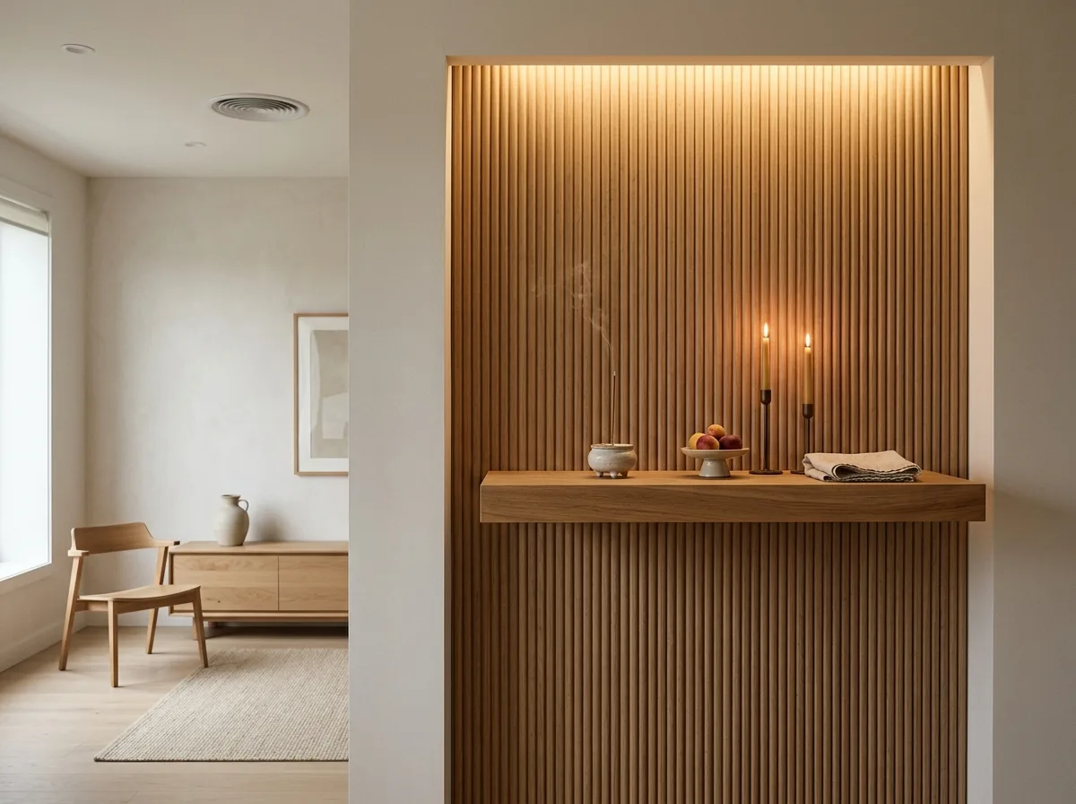 Suspended Shelf Shrine: Simplified Contemporary Form