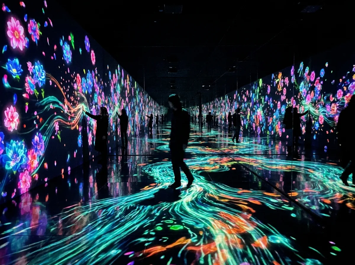 teamLab｜沉浸式数字空间：回应身体的投影