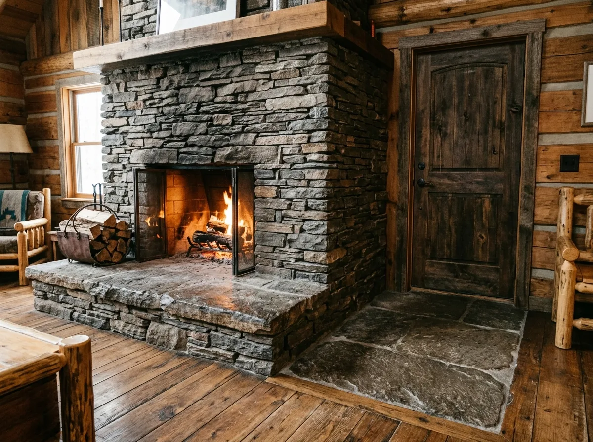 Stone: Fireplace and Floor