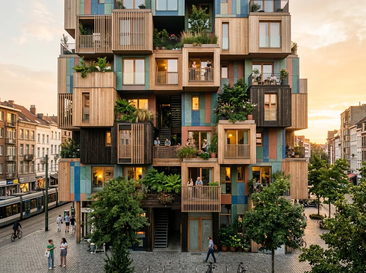 モジュール式コミュニティ・コーリビング建築