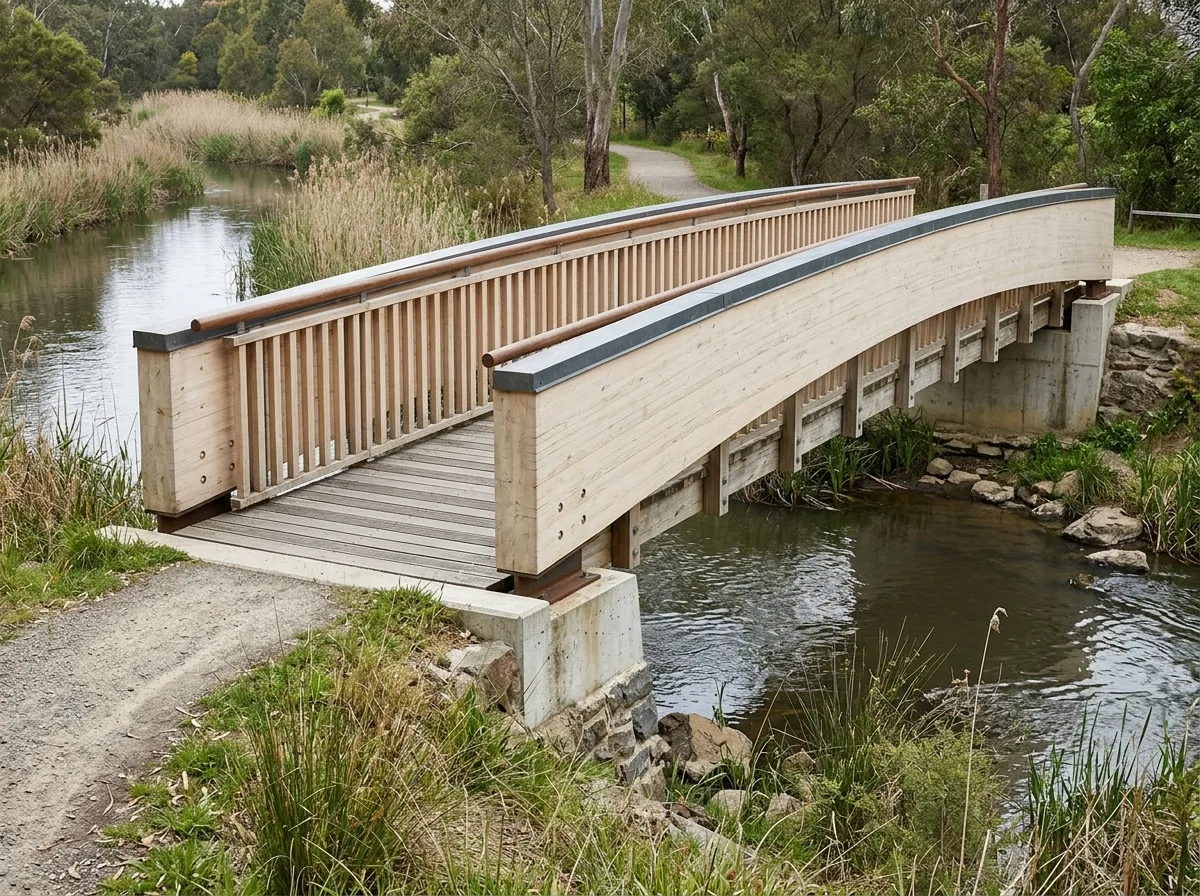 Timber Pedestrian Bridges: Glulam and Detailing