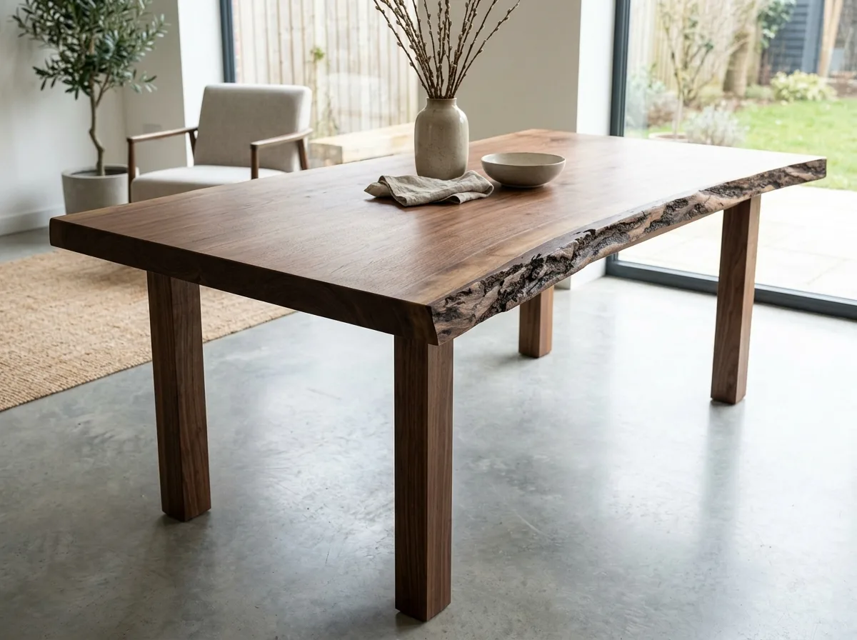 Precise use of natural edge wood