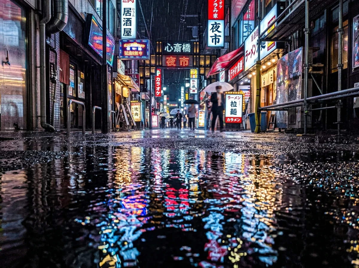 Rain and reflections: Light doubled