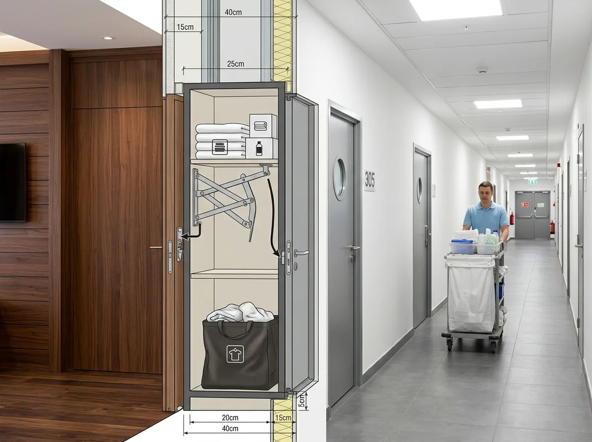 Amenity Delivery Cabinet: Replenished Without Opening the Door