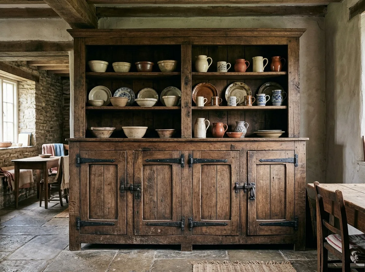 Old cabinet: the one that spans the entire wall