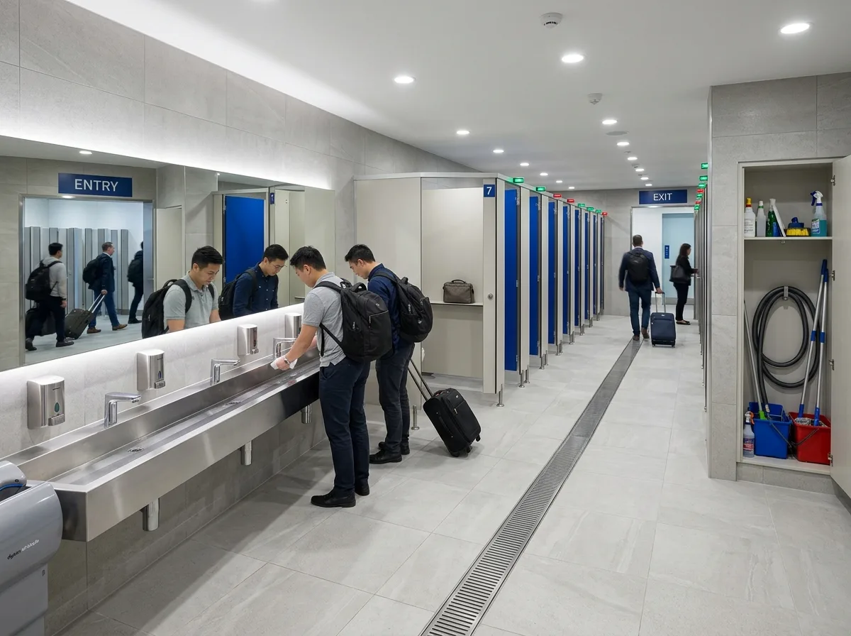 Public Toilets at Stations: High Frequency Use and Rapid Cleaning
