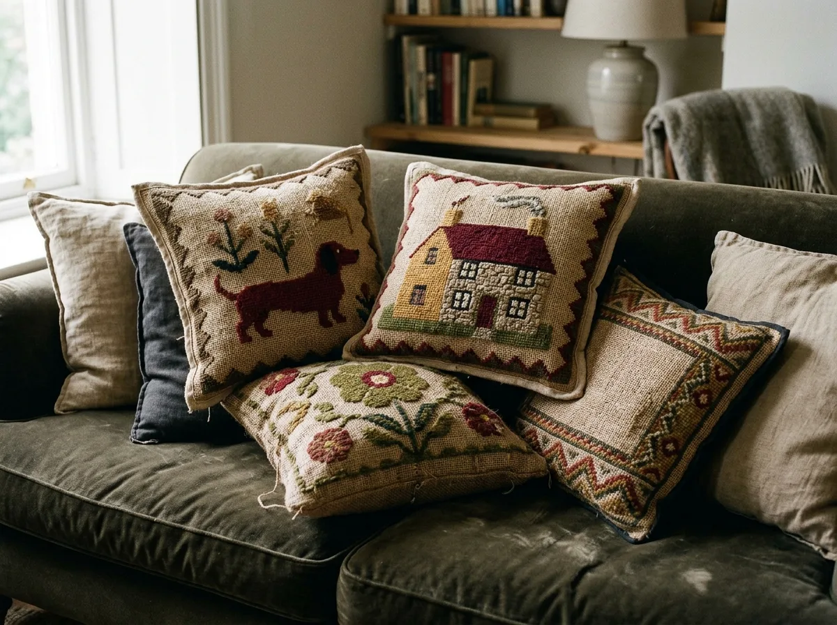 Embroidered Cushion: Stitch by Stitch Pattern