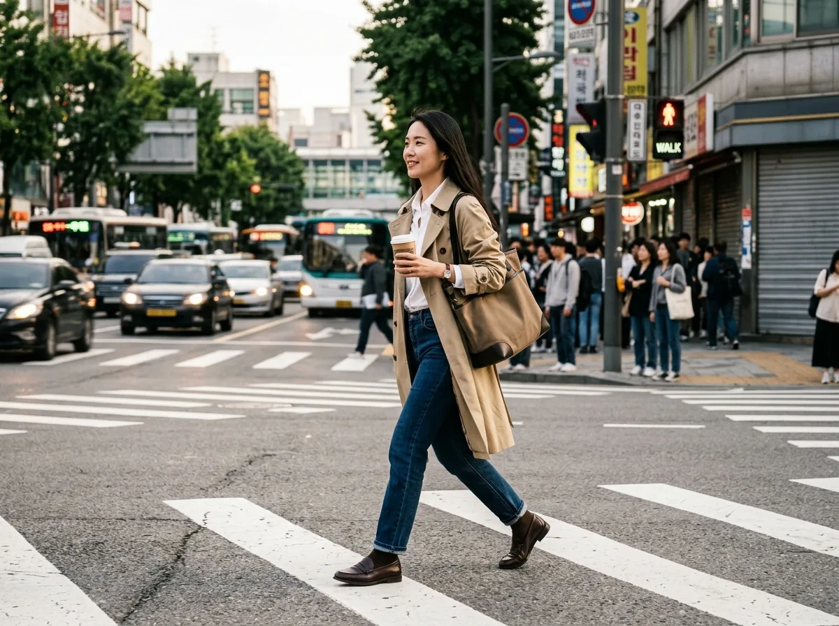 Commuting feel on a crosswalk