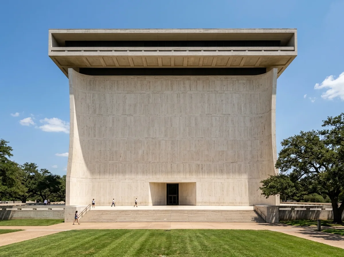 Layered Cantilevered Stone Volumes: Monumentality Magnified Upwards