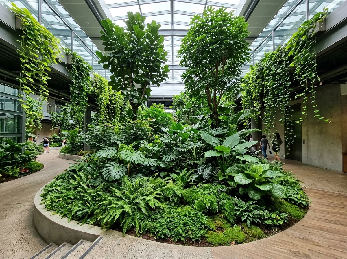 屋内植栽の4層：地被から垂れ下がるまで