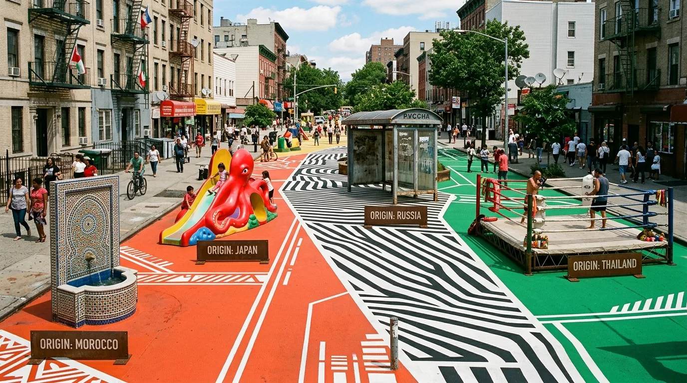 BIG + Topotek1 + Superflex | Superlinear Park: Juxtaposing Playgrounds from Around the World