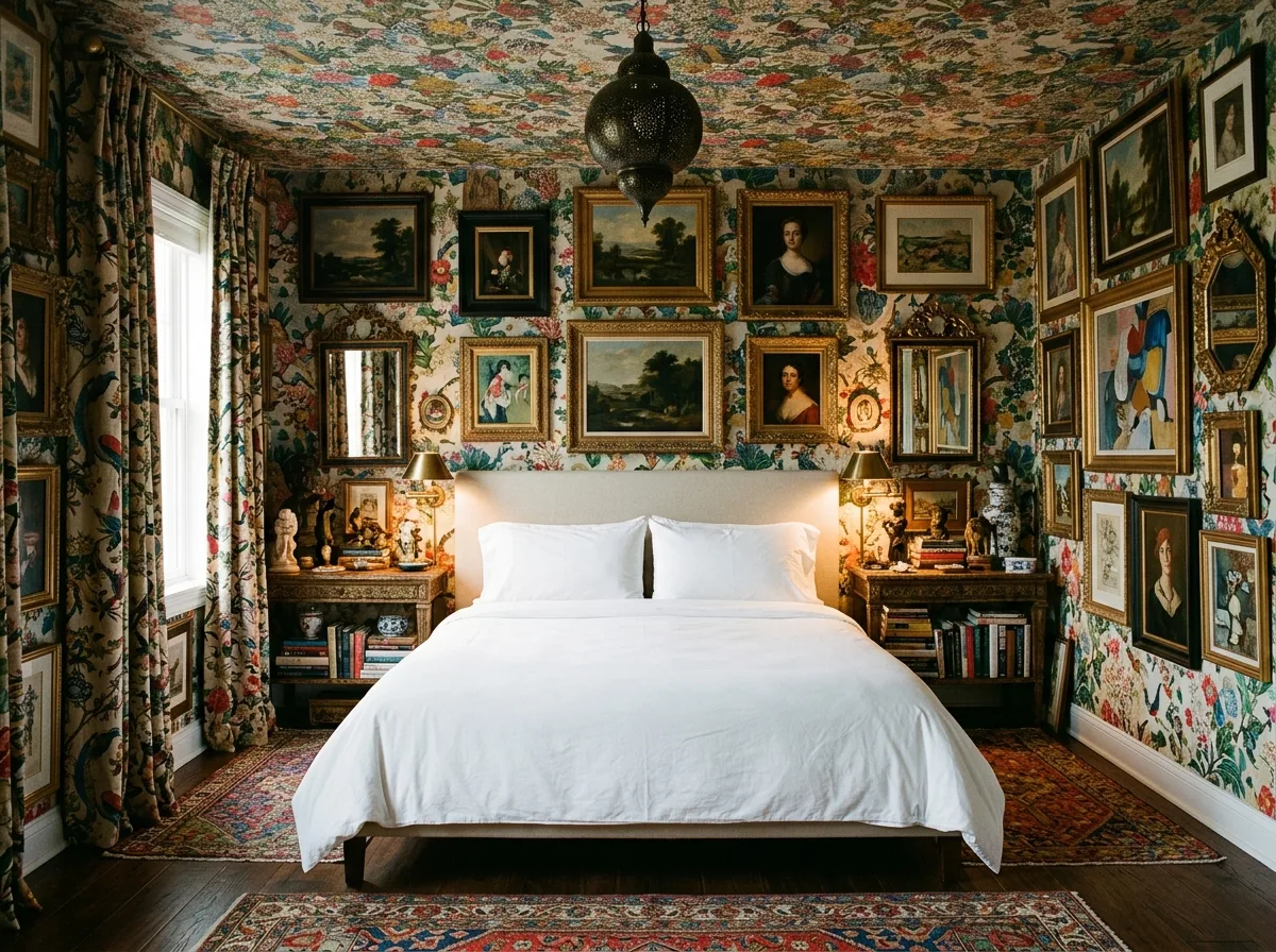 Maximalist Master Bedroom: The Bed is the Quietest Thing in the Room