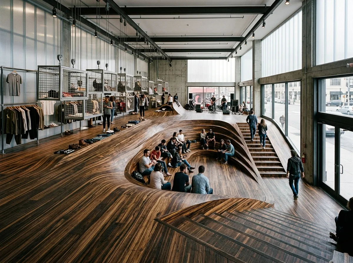 OMA｜Prada New York: A Wave Lifts the Ground into a Theater