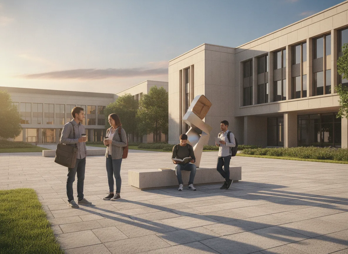 Architectural Entrance Activation: Academic Exchange in the Morning Light