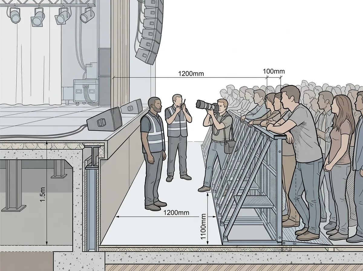 Front Rail and Camera Pit: Safe Distance