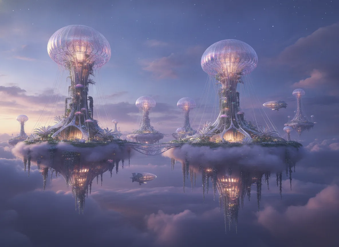漂浮云屿：轻盈生物形态建筑