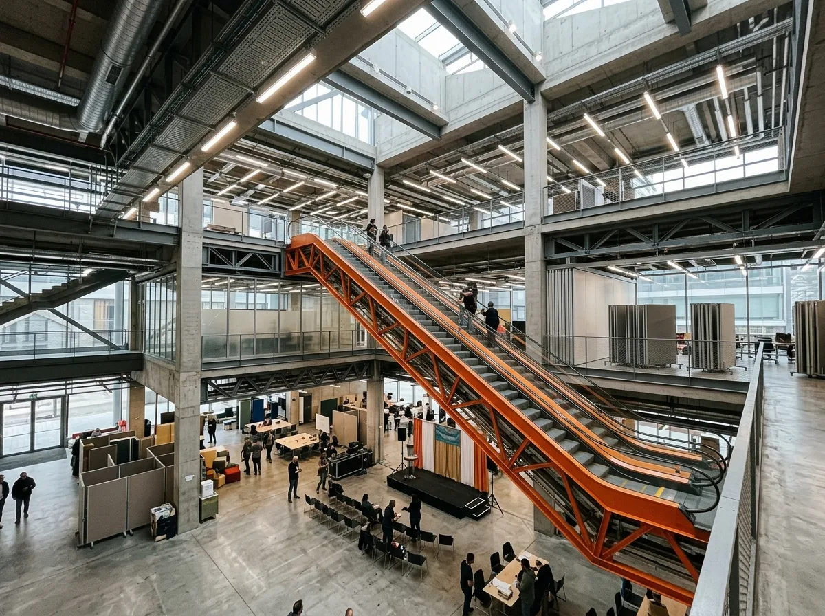 Variable Public Interiors: Giant Escalators and Exposed Equipment