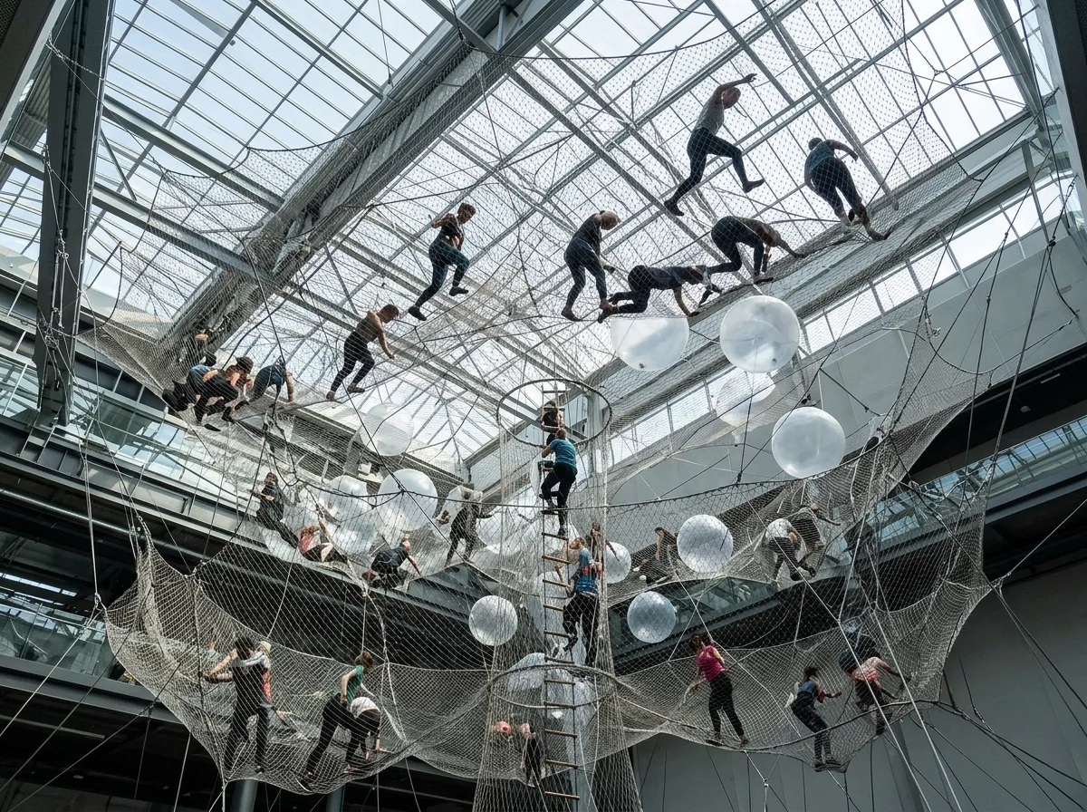 Saraceno | Suspended Nets: Layered Aerial Structures