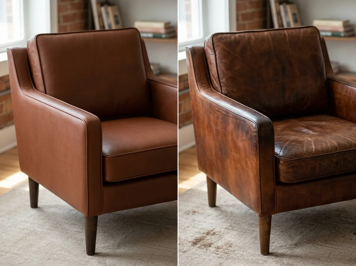 Aged leather: three years later